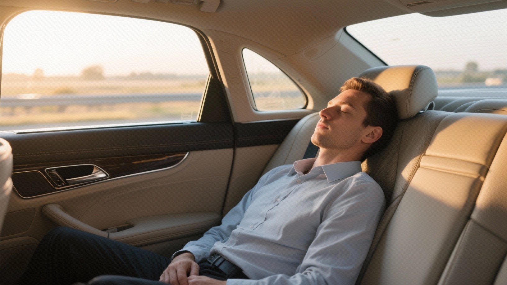 Intérieur berline VTC confortable pour long trajet